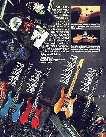Ibanez catalogue page